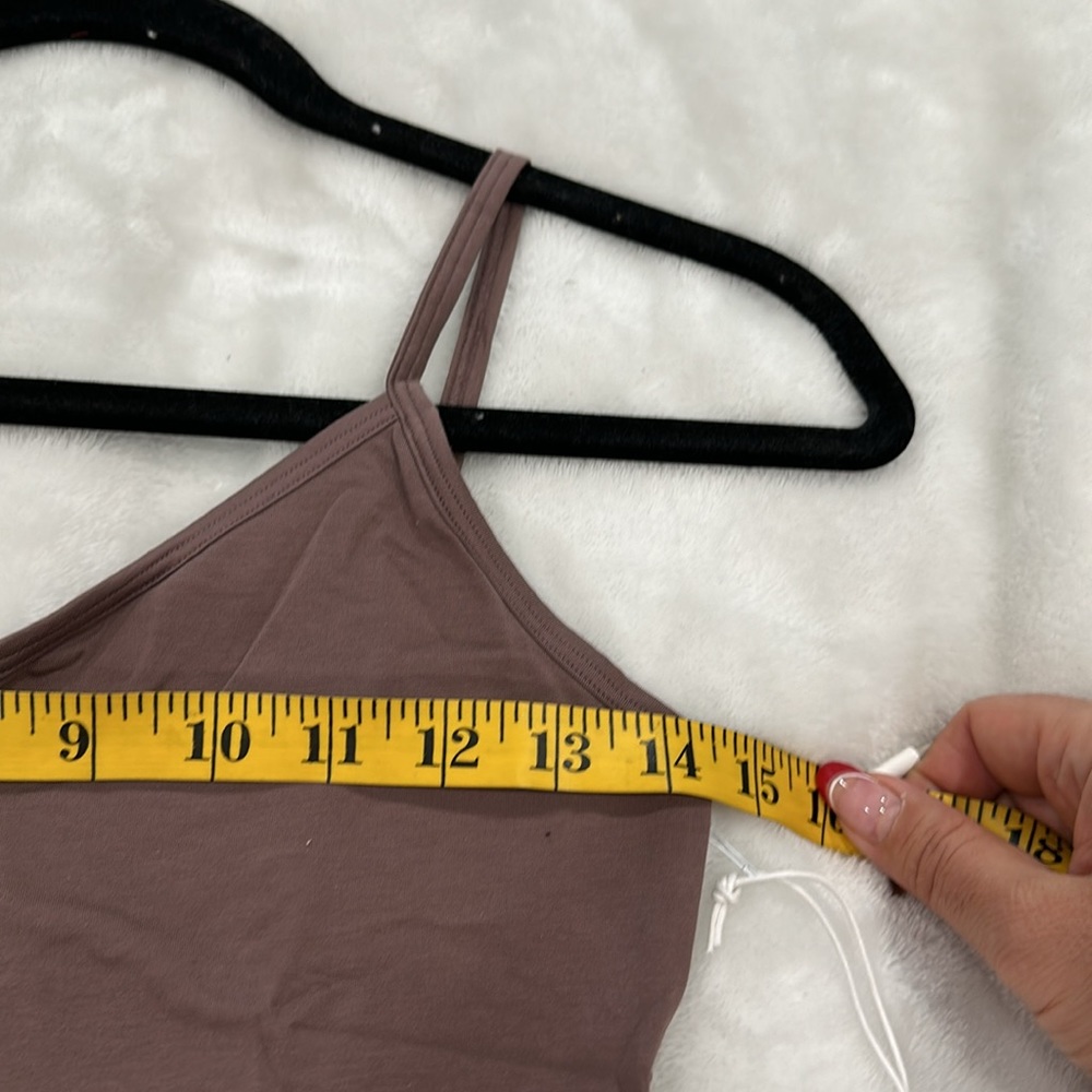 EVERLANE body suit F-T-CT P-TNK-CAMIT-BRN-S - Picture 8 of 10